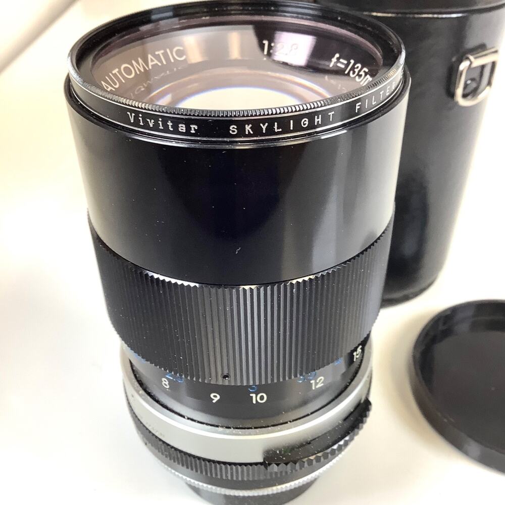 Bushnell 135mm f/2.8 Prime Camera Lens Pentax M42 Screw Mount w/ Filter & Case - Picture 3 of 10